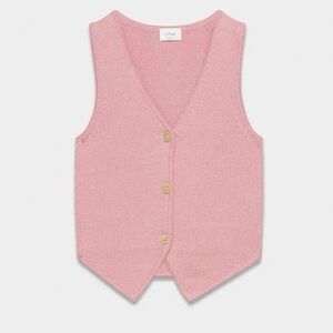 Wilfred Aritzia Size s signet Pink Sweater Vest Cotton button up